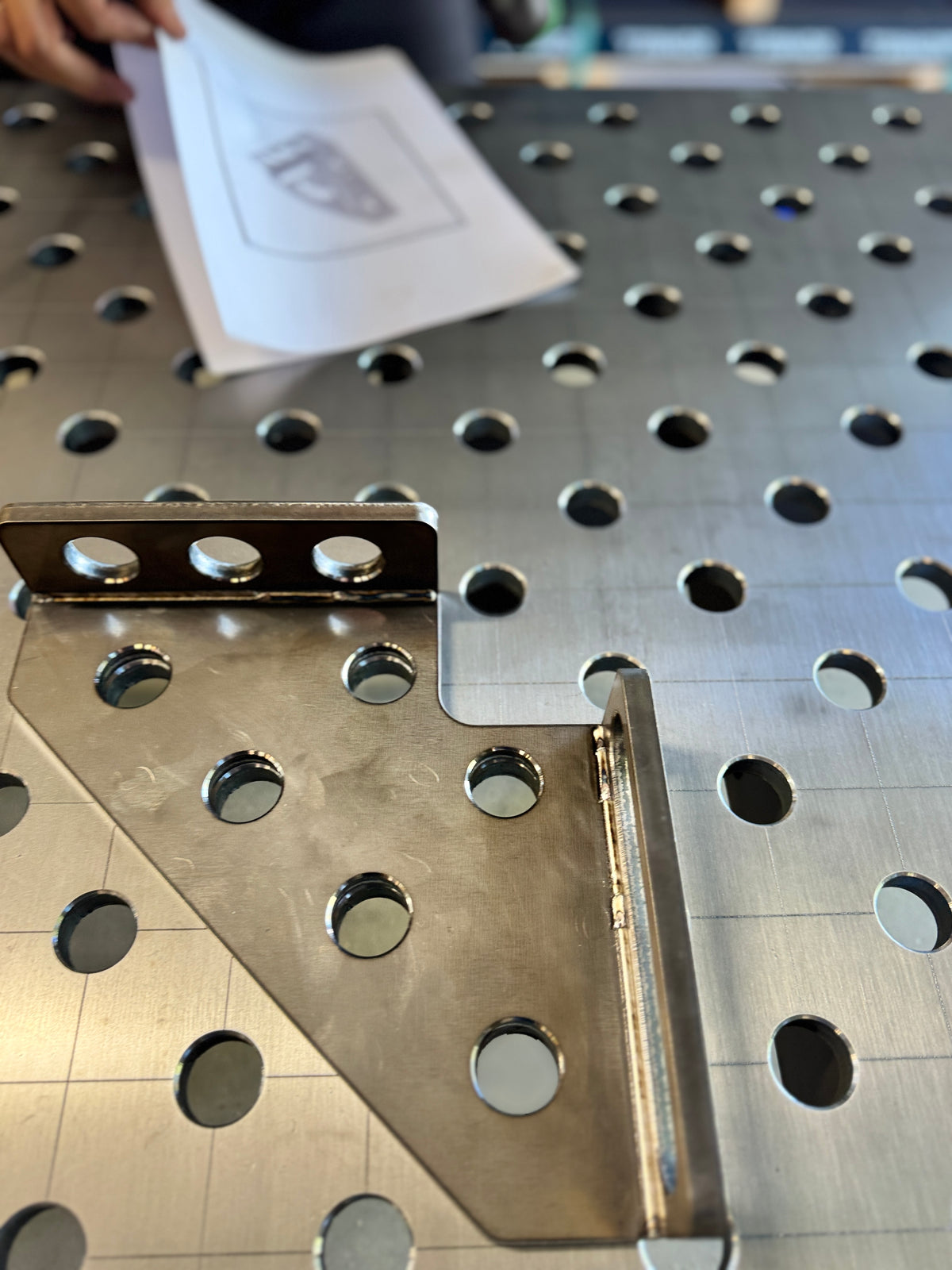 Clamping Square Right 250x250x60 Ø28 10 mm
