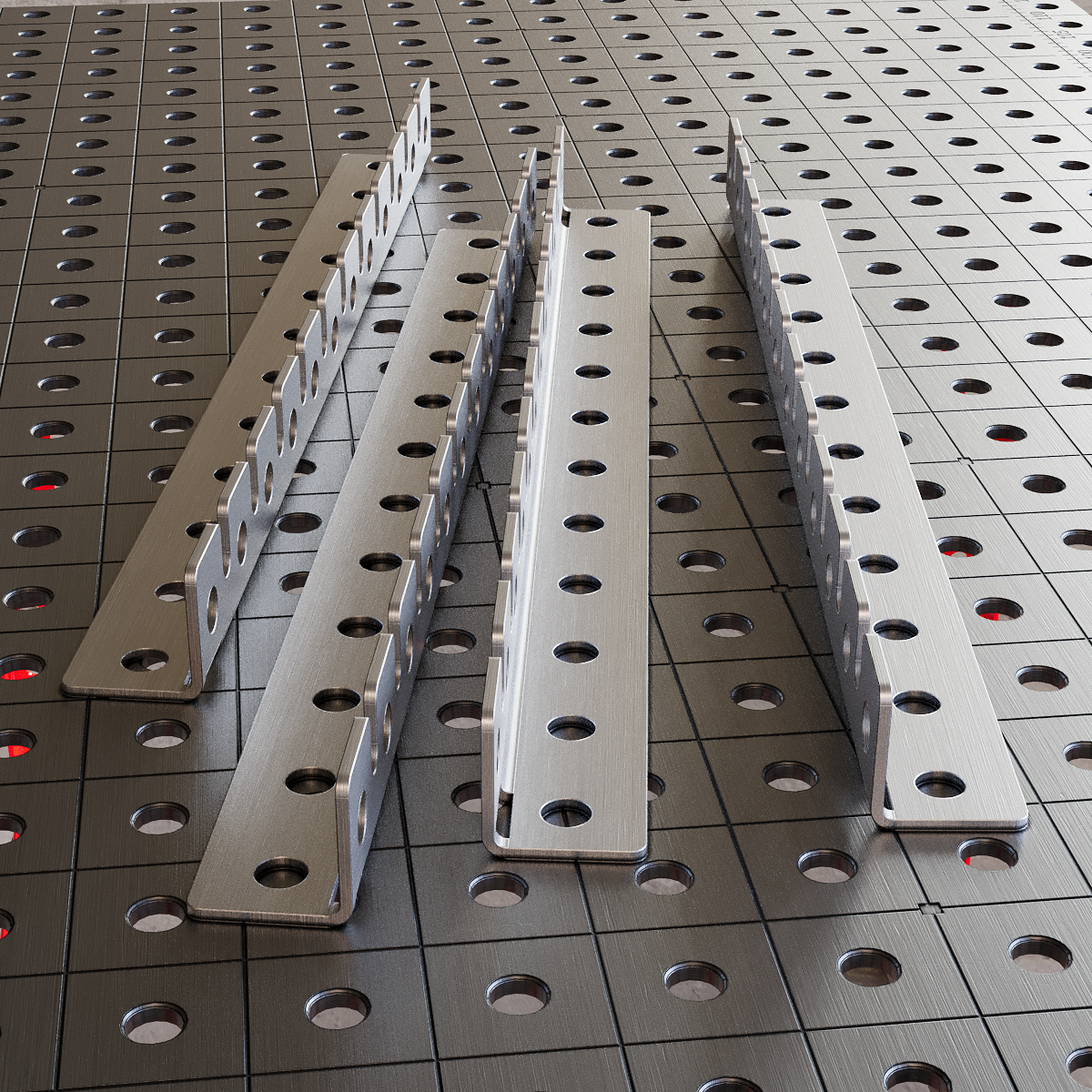 Angolo in metallo perforato 590x50x50 4 mm 